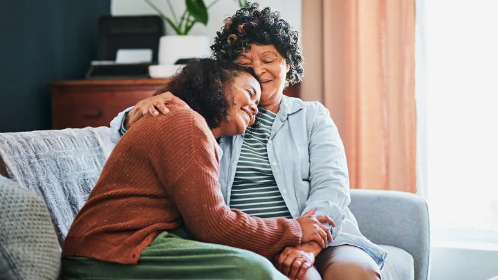 two people sitting comfortably together